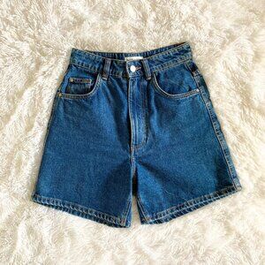 ✨SUMMER SALE✨ High-Waisted Indigo Blue Denim Shorts – X-Small